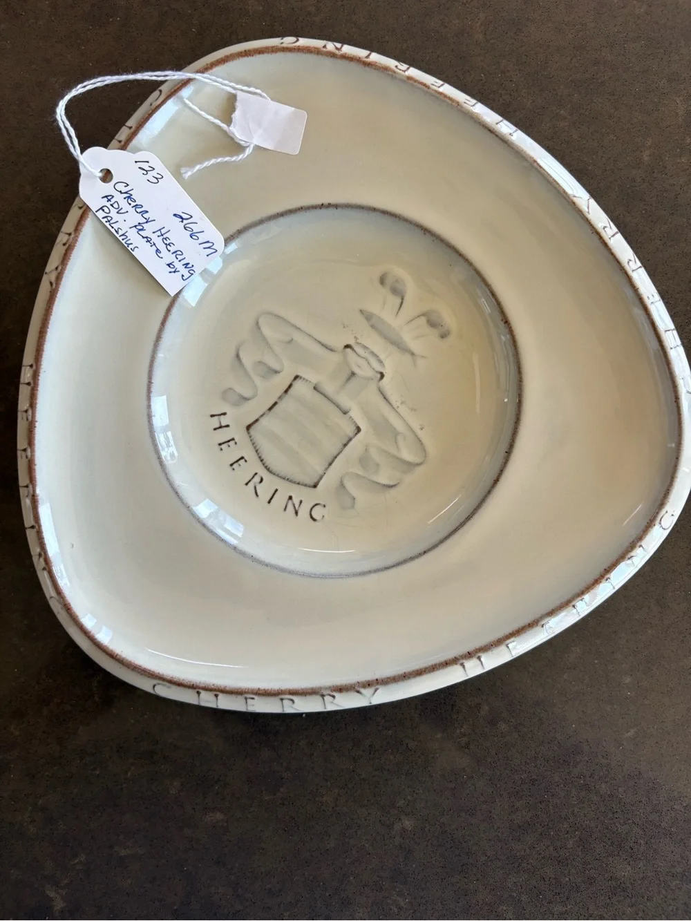 Palshus Pottery Denmark Cherry Herring Dish Danish Modern Jens Quistgaard